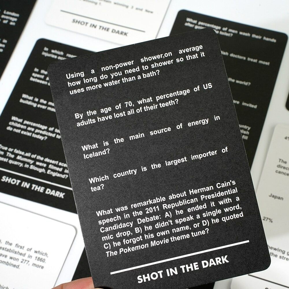 Shot in the Dark Card Game Shot in the Dark Card Game